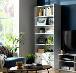 Argos Home Maine 2 Drawer Bookcase - White - thumbnail 1