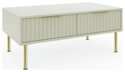 GFW Nervata 2 Drawer Coffee Table - Ivory