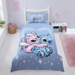 Disney Stitch & Angel Lilac Kids Bedding Set - Single