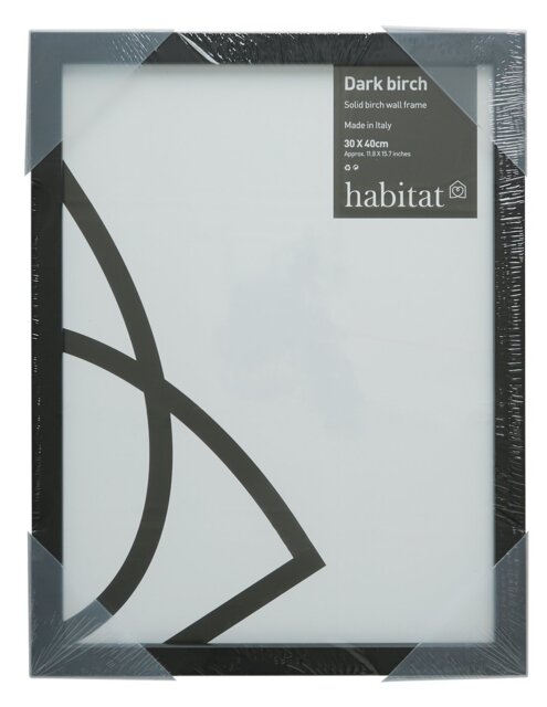 Habitat Black Dark Birch Wooden Picture Frame - 30x40cm - image 1