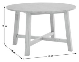 Habitat Trieste Round 4 Seater Dining Table - Oak - thumbnail 2