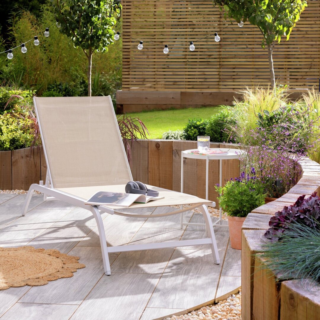 Recliner Argos Padded Sun Loungers Wooden Sun Argos Yellow Sun