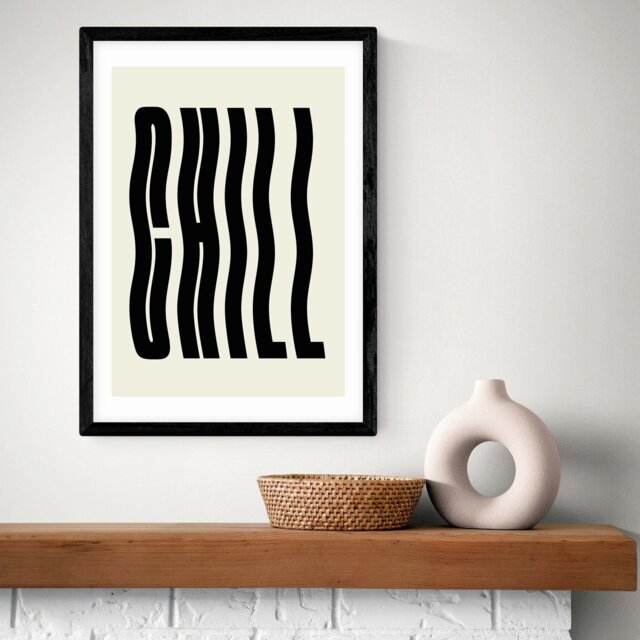East End Prints Chill Black Frame Art Print - A3 - image 1