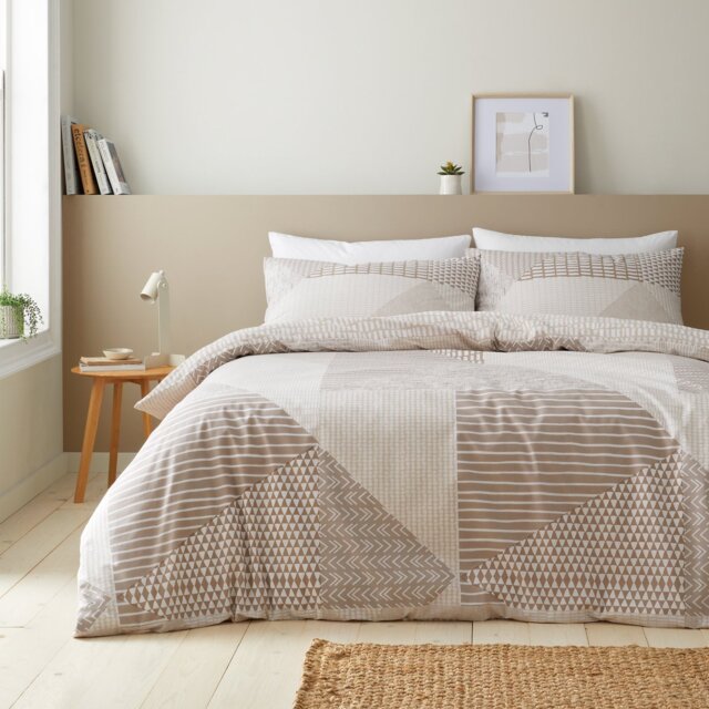 Catherine Lansfield Larsson Geo Neutral Bedding Set - Single - image 1