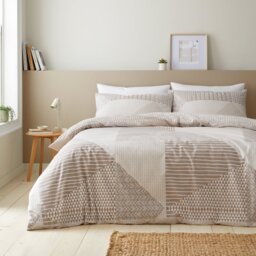 Catherine Lansfield Larsson Geo Neutral Bedding Set - Single - thumbnail 1