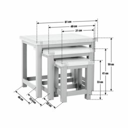 Argos Home Nest Of Table - Grey - thumbnail 2