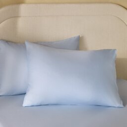 Habitat Plain Pale Blue Pillowcase Pair - thumbnail 1