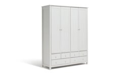 Argos Home New Scandinavia 4 Door 6 Drawer Wardrobe - White