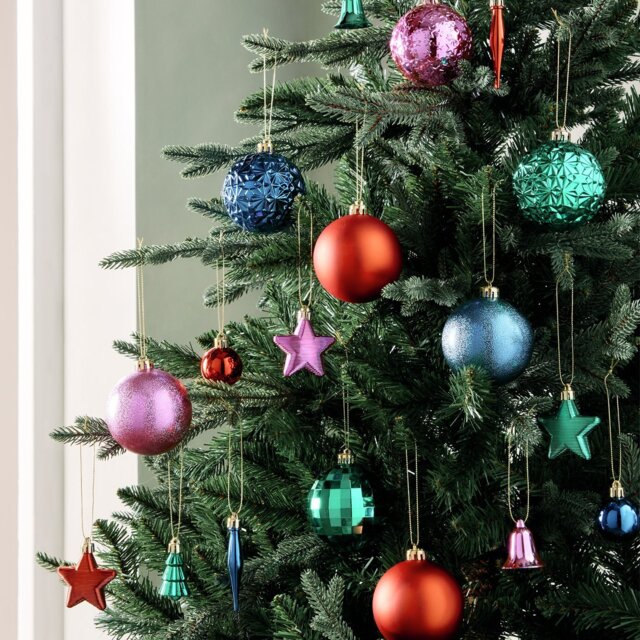 Habitat Pack of 49 Scandi Christmas Baubles - image 1