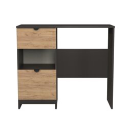 Livara Ready Assembled Canmore Dressing Table-Graphite & Oak - thumbnail 2