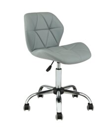 Argos Home Boutique Faux Leather Office Chair - Grey - thumbnail 1
