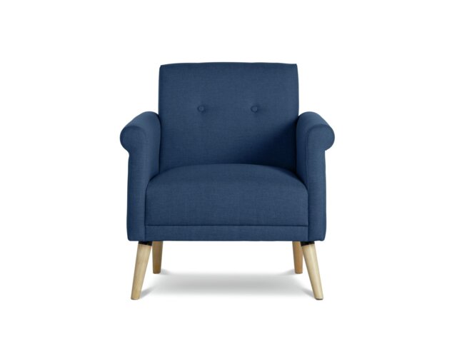 Argos Home Evie Fabric Armchair in a Box - Navy - image 1