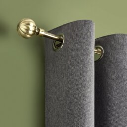 Argos Home Extendable Metal Twirling Ball Brass Curtain Pole - 120 - 210cm - thumbnail 2