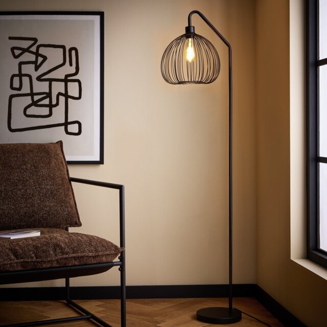 Argos Home Nyx Metal Floor Lamp - Black - image 1
