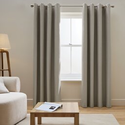 Habitat Blackout Eyelet Curtains - Stone Grey - 117x137cm