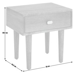 Habitat Armi 1 Drawer Bedside Table - Mango - thumbnail 2