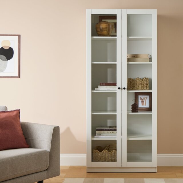 Argos Home Carla 2 Door Display Cabinet - White - image 1