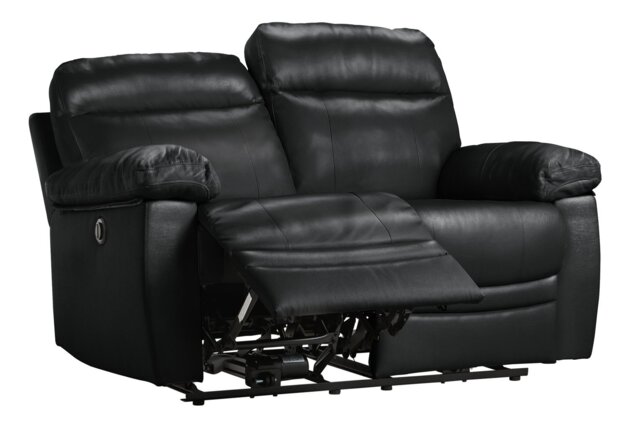 Argos Home Paolo 2 Seater Power Recliner Sofa - Black - image 1