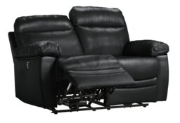 Argos Home Paolo 2 Seater Power Recliner Sofa - Black - thumbnail 1