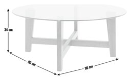 Habitat Zela Round Oak Coffee Table - Natural - thumbnail 2