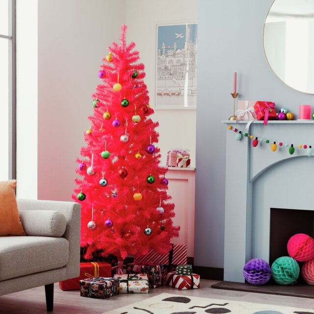 Argos Home 6ft Fashion Christmas Tree - Pink - image 1