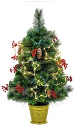 Premier Decorations 3ft Fibre Optic Snow Tip Christmas Tree - thumbnail 2