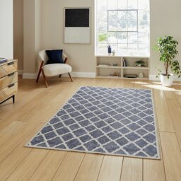 Think Rugs Washable Coral Blue  Rug - 76x150cm
