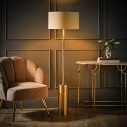 ValueLights Ley Metal Statement Floor Lamp - Gold - thumbnail 2