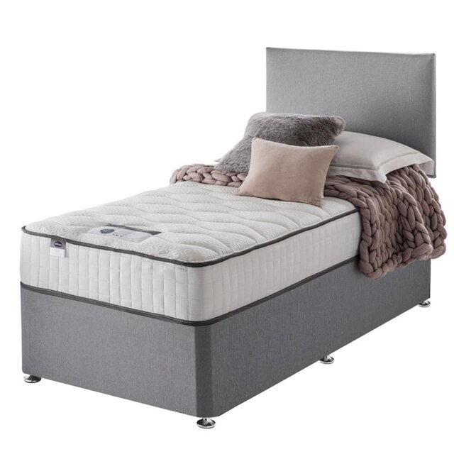 Silentnight Middleton Single Divan Bed - Grey - image 1