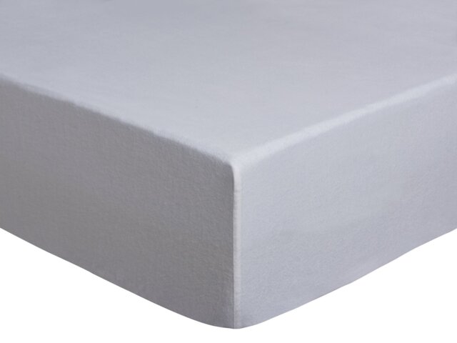 Habitat Soft and Cosy Brushed Cotton White Fitted Sheet - S - image 1
