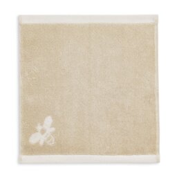 Argos Home Floral Bee 2 Pack Face Cloth - Beige - thumbnail 2