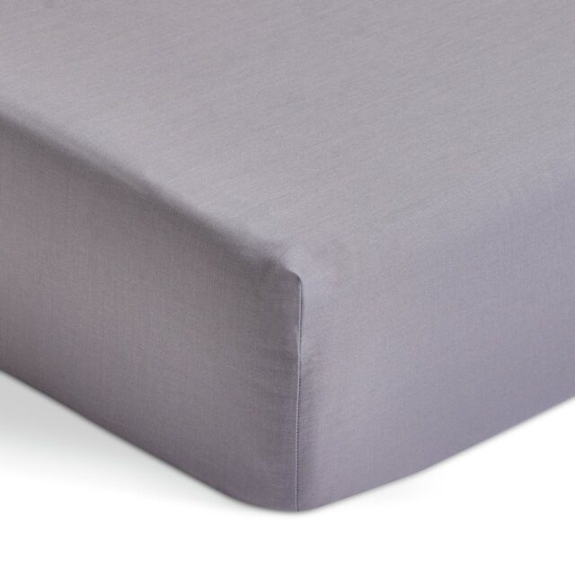 Habitat Polycotton Extra Deep Grey Fitted Sheet - King size - image 1
