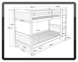 Habitat Detachable Bunk Bed Frame with Drawer - Grey - thumbnail 2
