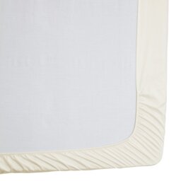 Habitat Egyptian Cotton 400TC Cream Fitted Sheet- Single - thumbnail 2