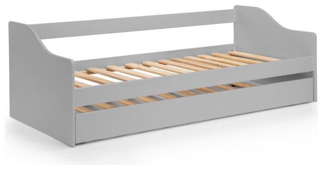 Julian Bowen Elba Trundle Day Bed & 2 Mattresses - Grey - image 1