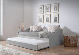 Julian Bowen Elba Trundle Day Bed & 2 Mattresses - Grey - thumbnail 2