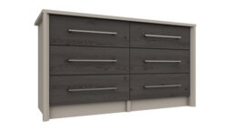 Lancaster 6 Drawer Chest - Dark Grey - thumbnail 1