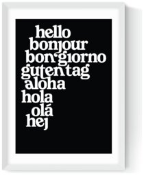 East End Prints Hello World White Frame Art Print - A3 - thumbnail 2