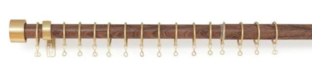 Argos Home Walnut Effect Extendable Curtain Pole-110cm-300cm - image 1