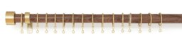 Argos Home Walnut Effect Extendable Curtain Pole-110cm-300cm