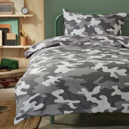 Argos Home Camo Grey Kids Bedding Set - Single