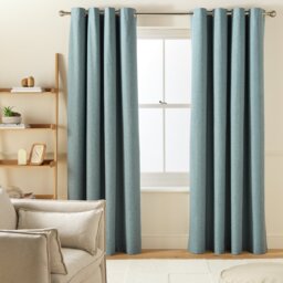 Habitat Blackout Eyelet Curtains - Ocean Blue - 228x228cm - thumbnail 1