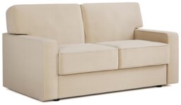 Jay-Be Linea Fabric 2 Seater Sofa Bed - Cream - thumbnail 1