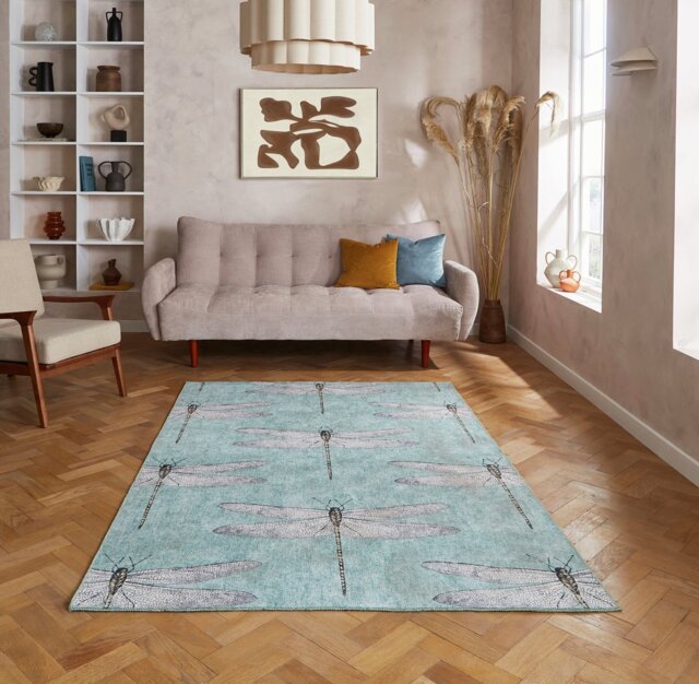 Harlequin Demoiselle Blue Flatweave Rug - 185x290cm - image 1