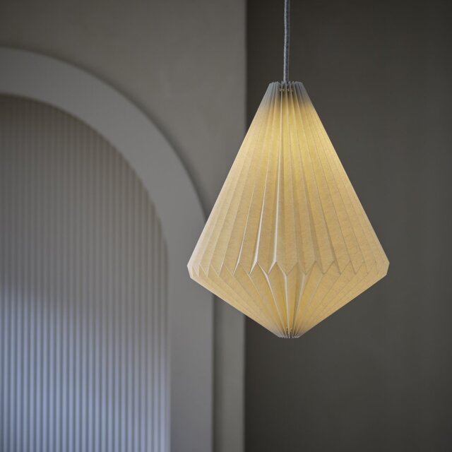 Habitat Grey Paper Easy Fit Lampshade - 30cm - image 1