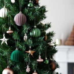 Argos Home Pack of 49 Christmas Baubles - Natural And Green - thumbnail 1