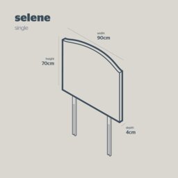 Silentnight Selene Fabric Single Headboard - Pink - thumbnail 2