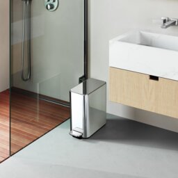Simplehuman 5L Slim Bathroom Pedal Bin - Silver - thumbnail 1