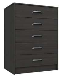 Ashdown 5 Drawer Chest - Dark Grey - thumbnail 1