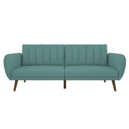 Novogratz Brittany Fabric Clic Clac Sofa Bed - Light Blue - thumbnail 2